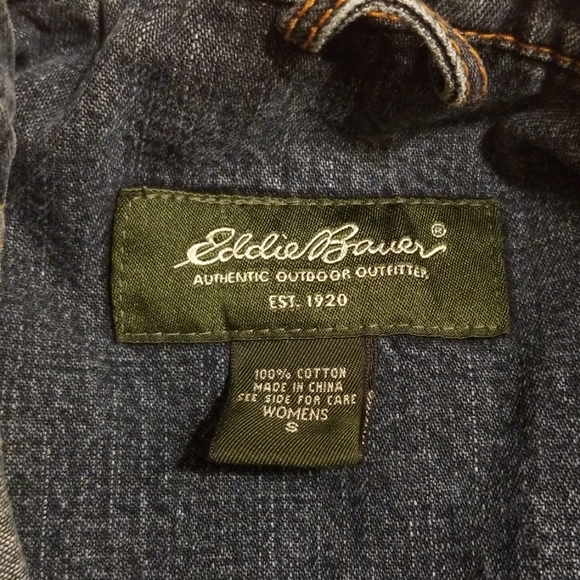 Eddie Bauer denim jacket with floral accents - Picture 6 of 8